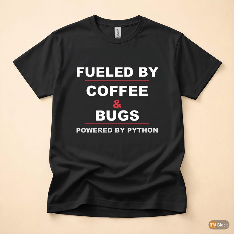 Powered By Python / Developer T-Shirt / Programmer Coffee Humor Tee image 3