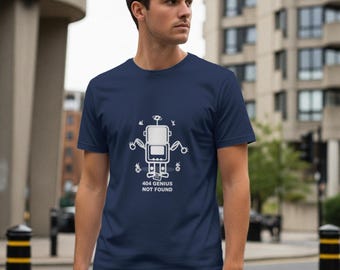 404 Genius Not Found / Camiseta de programador / Camiseta de codificación / Regalo para desarrolladores / Camiseta divertida de tecnología