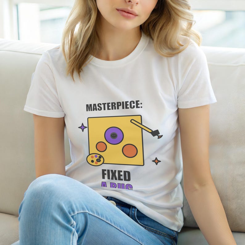 T-shirt med humor för konstnär/programmerare/utvecklare för Commit Message bild 6