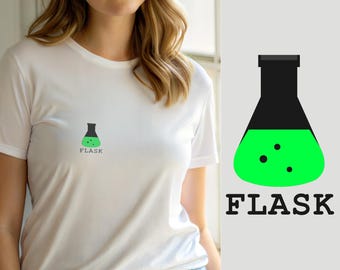 Flask In The Streets / Python Web Developer / Minimal Hacker Logo Tee