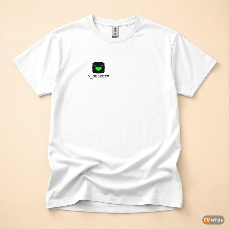 Query Me Softly / SQL Developer / Hacker Minimal Logo / Database Coder Tee image 7