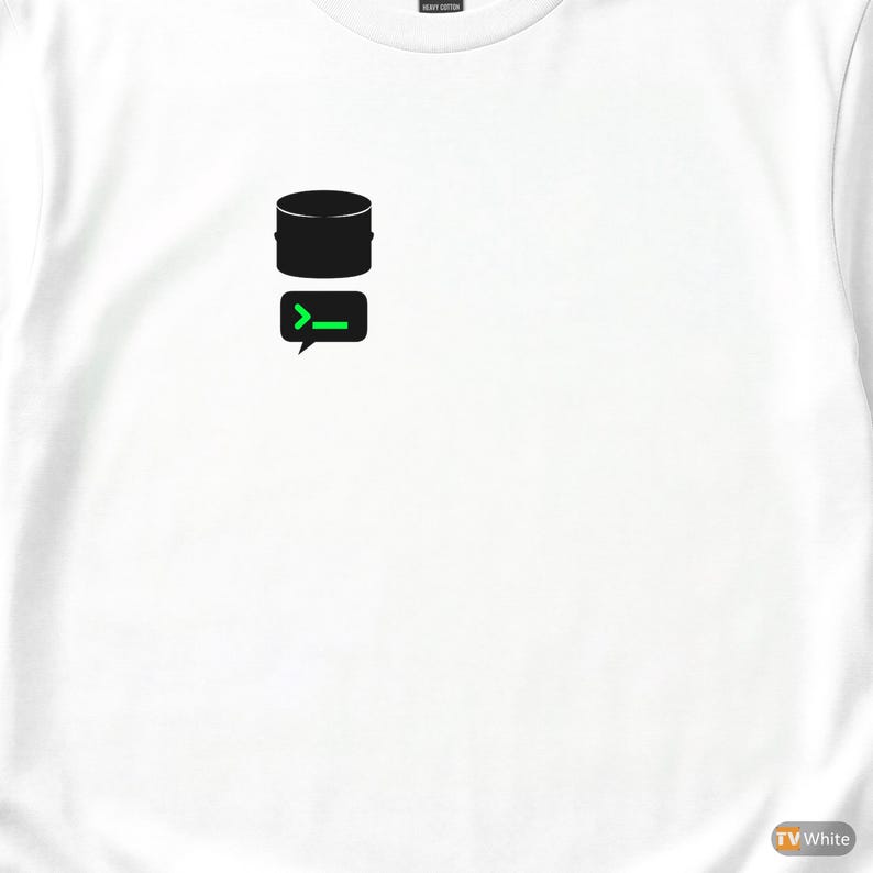 Datenbank-Experte / SQL-Entwickler / Hacker-T-Shirt / Minimalistisches Logo-T-Shirt Bild 1