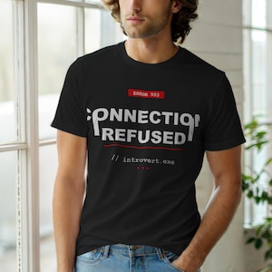 Fehlercode-T-Shirt für Introvertierte / Entwickler / Programmierergeschenk / IT-Humor-T-Shirt