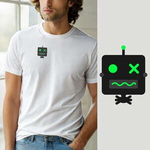 Artificiell intelligens / Minimal hackerlogotyp / Utvecklare-T-shirt / Programmerare-T-shirt
