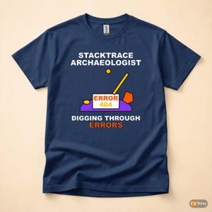 スタックトレース考古学者／開発者デバッグTシャツ／プログラマーユーモアTシャツ 画像 5