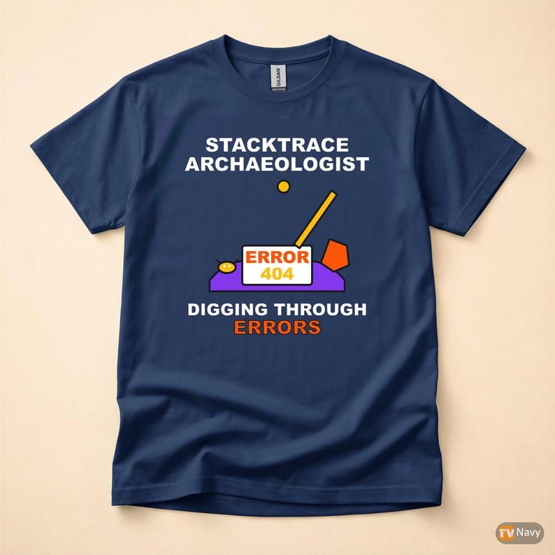 スタックトレース考古学者／開発者デバッグTシャツ／プログラマーユーモアTシャツ 画像 5
