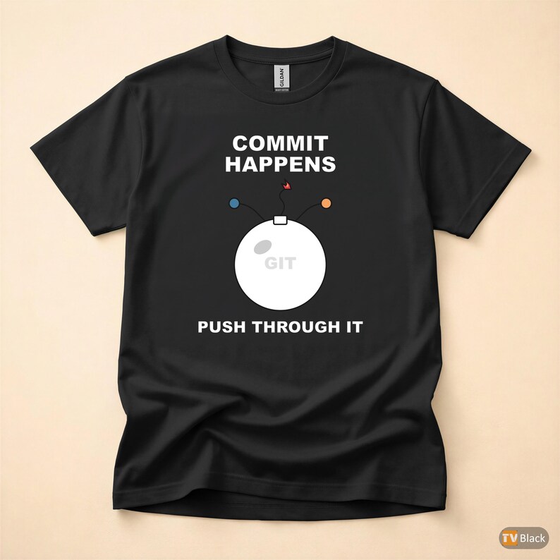 Commit Happens / Programmer Humor / Developer T-Shirt / Git Coder Gift image 3