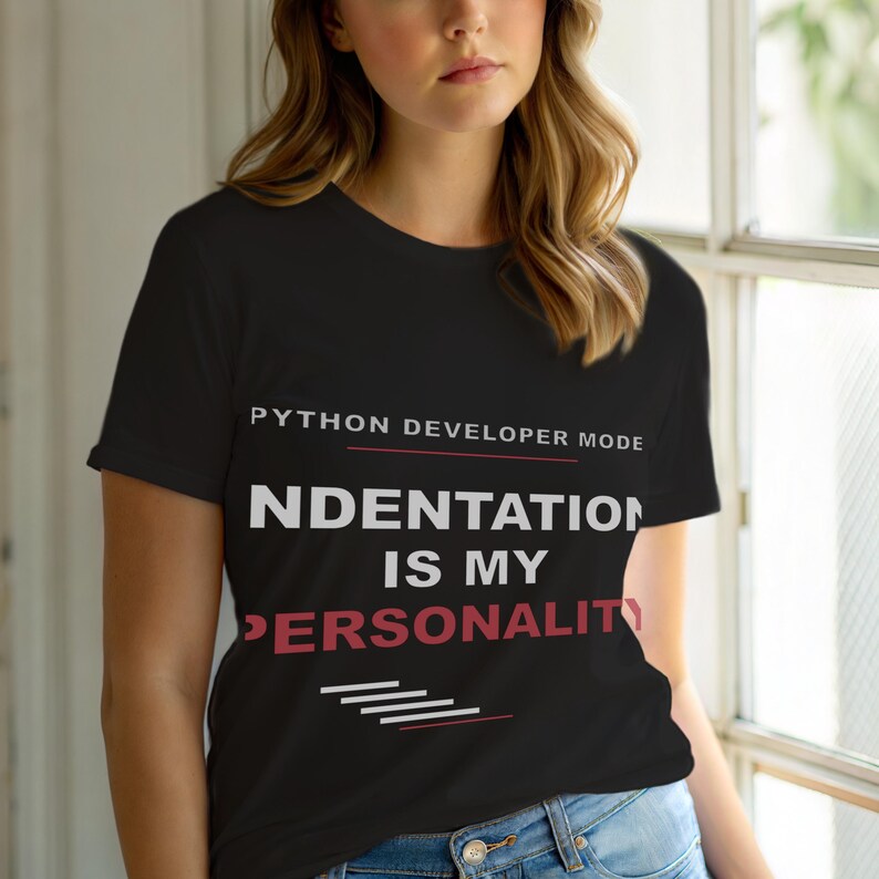 Python Developer Fashion / Bold Typography / Programmer T-Shirt / Coder Tee image 1