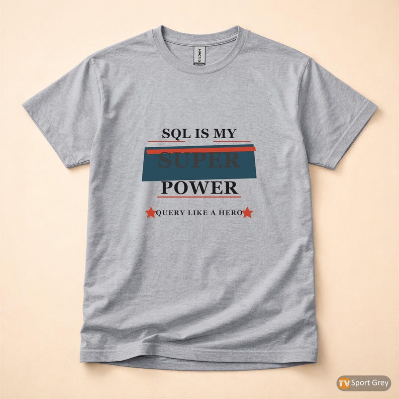 T-shirt pour développeur SQL / programmeur / T-shirt à typographie audacieuse / Cadeau pour codeur image 8