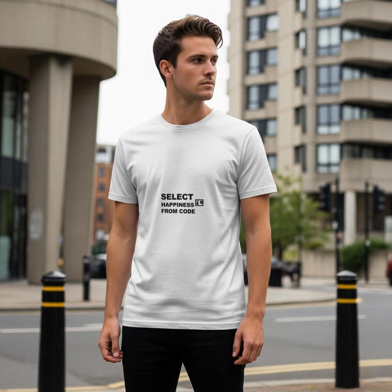 SELECT Happiness FROM Code / Programmer Shirt / Developer Gift / Coder Tee / Software Engineer Apparel image 9