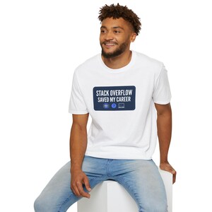 Funny Programmer T-Shirt / Stack Overflow Saved My Career / Developer Coding Humor Shirt