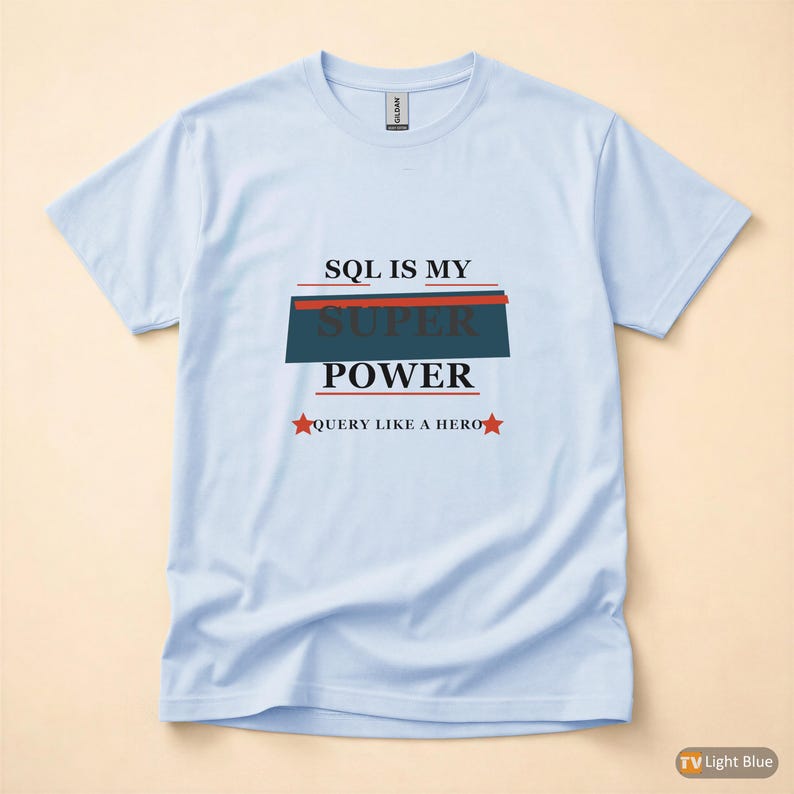 T-shirt pour développeur SQL / programmeur / T-shirt à typographie audacieuse / Cadeau pour codeur image 9