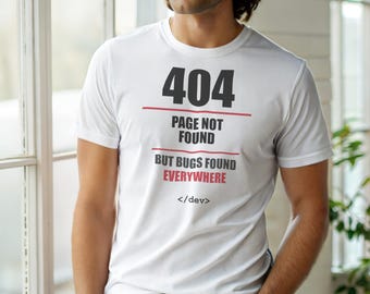 Seite nicht gefunden (404) / Webentwickler-Shirt / Programmierer-Shirt / Humorvolles Programmierer-T-Shirt