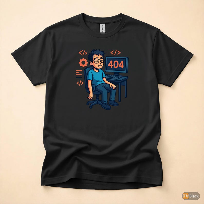 Error 404 Sleep Dependency Missing / HTTP Error Shirt / 404 Programmer Tee / Web Developer Gift / Funny Error Code Shirt afbeelding 3