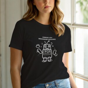 Fehler 404 – Wochenende fehlt / HTTP-Fehler-Shirt / 404-Programmierer-T-Shirt / Geschenk für Webentwickler / Lustiges Fehlercode-Shirt Bild 6