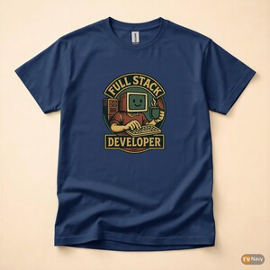 フルスタック開発者／プログラマー向けTシャツ／コーディングユーモア／テクノロジーギフト 画像 4