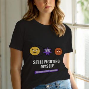 Merge-Konflikt-Überlebender / Programmiererhumor / Entwicklergeschenk / Coder-T-Shirt