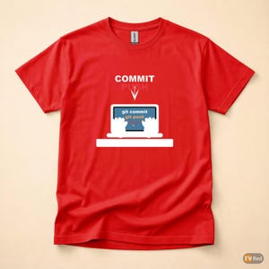 Commit Push Pray / Developer Humor / Git Programming / Coder T-Shirt image 5