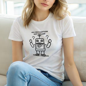 404 Motivation Not Found / HTTP-Fehler-Shirt / 404 Programmierer-T-Shirt / Geschenk für Webentwickler / Lustiges Fehlercode-Shirt