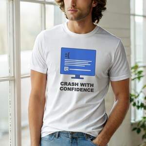 Blue Screen Energy / IT-Support / Systemadministrator / Entwickler-T-Shirt / Technik-Humor