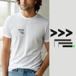 Desarrollador Python / Modo Activado / Camiseta con el logotipo de Minimal Hacker