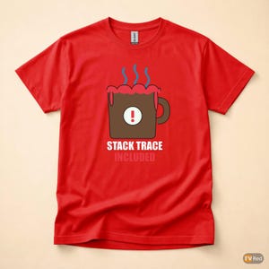 Coffee Overflow / Developer Debugging Humor / Programmer Coder Tee image 5