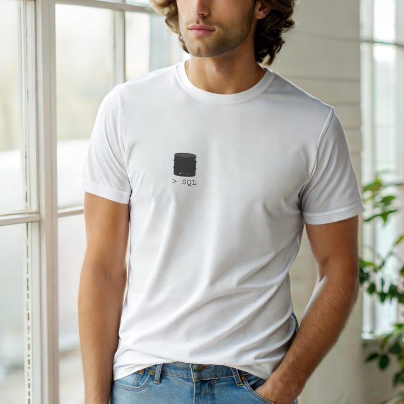 Stimmung für Query-Optimierer / SQL-Entwickler / Minimalistisches Hacker-Logo / T-Shirt für Datenbankprogrammierer Bild 2