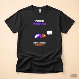 Python Whisperer / Developer Programmer / Coding Humor Tee / Software Engineer Gift afbeelding 3