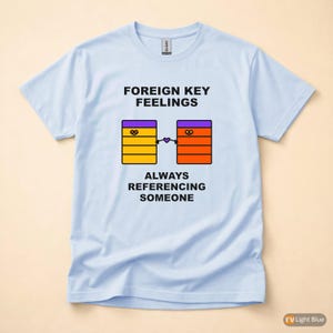 Fremdschlüssel-Gefühle / SQL-Entwickler / Datenbankprogrammierer-Humor-T-Shirt