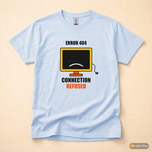 Camiseta "Código de Erro Introvertido / Programador" / Humor de Desenvolvedor / Presente para Programador imagem 9