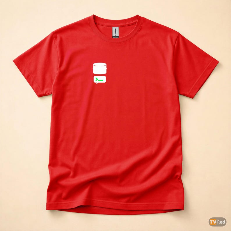 Datenbank-Experte / SQL-Entwickler / Hacker-T-Shirt / Minimalistisches Logo-T-Shirt Bild 5