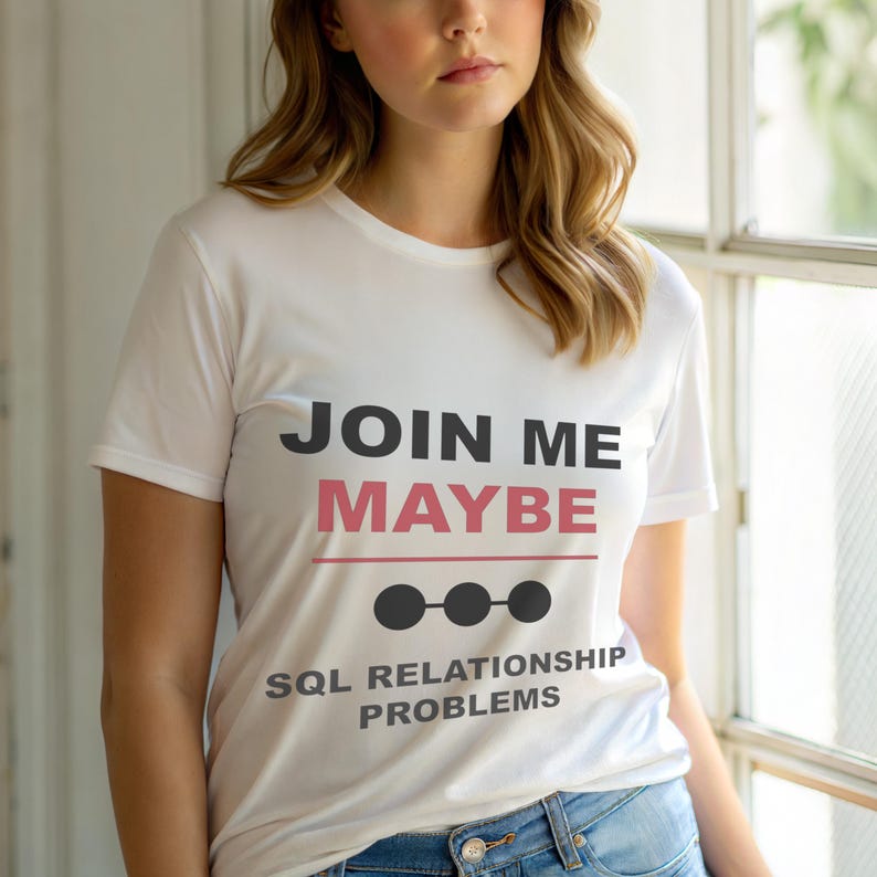Mach mit! / SQL-Datenbank / Programmiererhumor / Entwickler-T-Shirt Bild 6