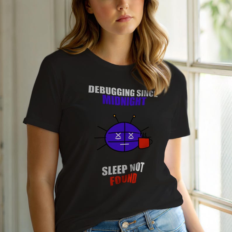 Debugging Since Midnight / Programmer Humor / Developer Coder / Tech T-Shirt image 1