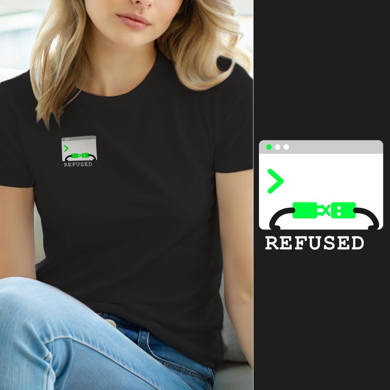 Error Code Introvert / Programmer T-Shirt / Developer Hacker Tee / Minimal Tech Logo afbeelding 1