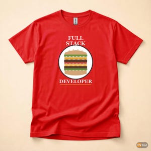 Full Stack Developer / Bold Typography / Programmer T-Shirt / Coder Gift image 5