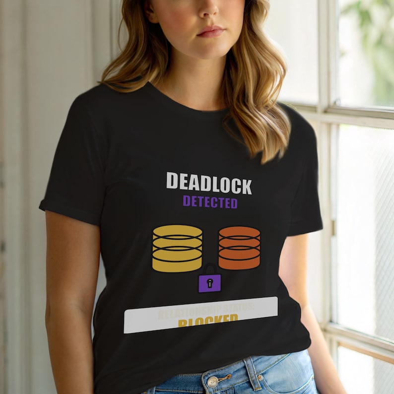 Deadlock erkannt / SQL Developer / Datenbankadministrator-Humor-T-Shirt Bild 1