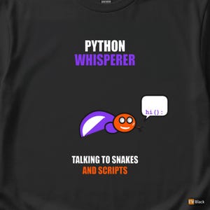 Python Whisperer / Developer Programmer / Coding Humor Tee / Software Engineer Gift afbeelding 2