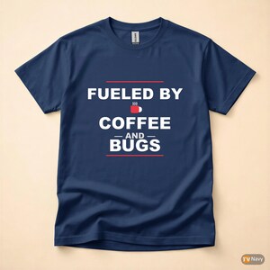 Propulsé par Python / T-shirt développeur / T-shirt humoristique sur le café pour programmeurs image 4