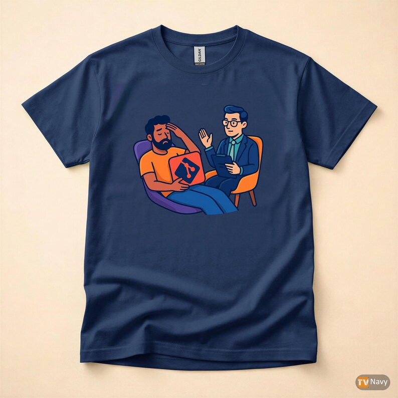 Terapia de confirmación de Git / Camiseta de confirmación de Git / Camiseta de programador de Git / Camiseta de control de versiones / Ropa con humor sobre Git imagen 4
