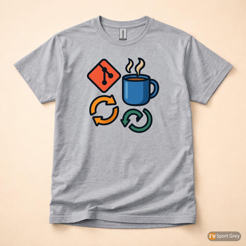 T-shirt « Git Commit Coffee Repeat » / T-shirt « Programmeur Git » / Cadeau pour développeur DevOps / T-shirt de contrôle de version image 8