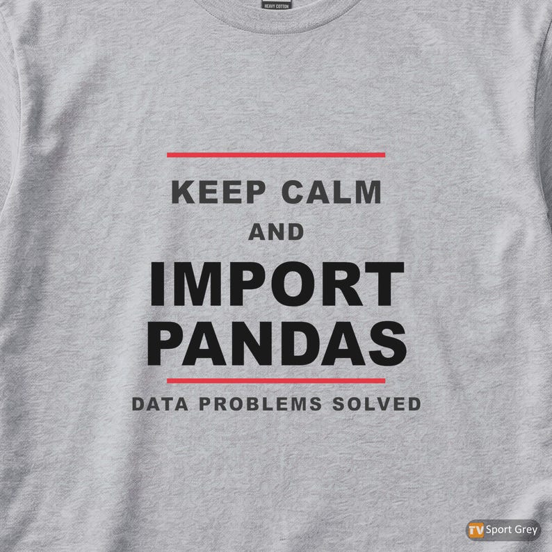 Keep Calm Import Pandas / Python Developer / Data Science Programmer T-Shirt Bild 2