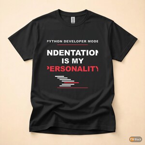 Python Developer Fashion / Bold Typography / Programmer T-Shirt / Coder Tee image 3