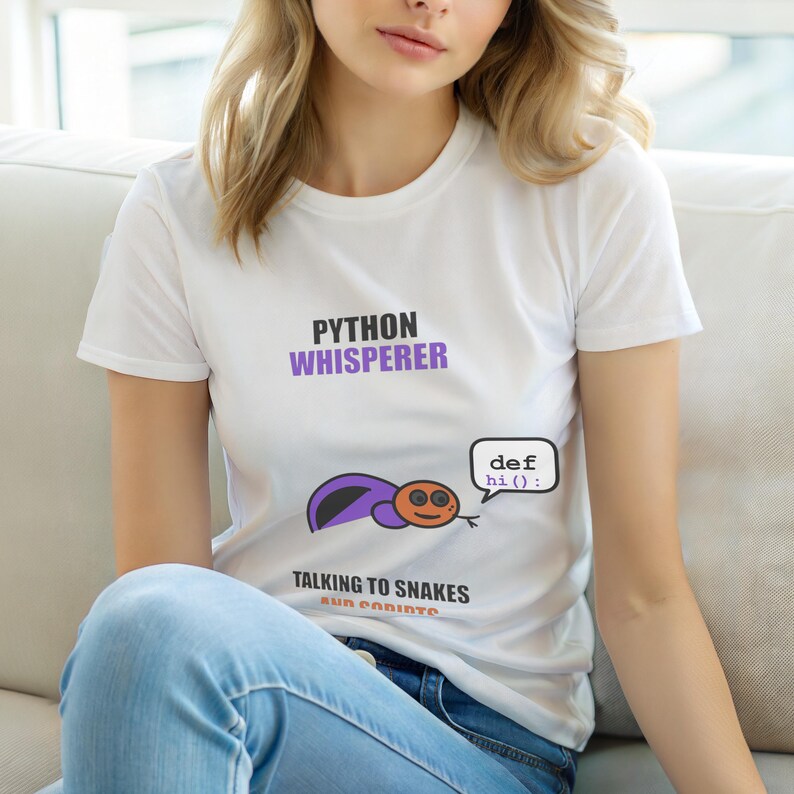 Python Whisperer / Developer Programmer / Coding Humor Tee / Software Engineer Gift afbeelding 6