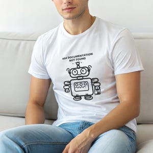 404 Dokumentation nicht gefunden / HTTP-Fehler-Shirt / 404 Programmierer-T-Shirt / Geschenk für Webentwickler / Lustiges Fehlercode-Shirt