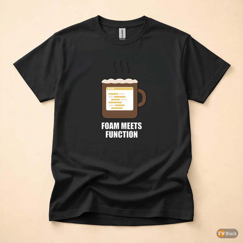 Koszulka z napisem „Latte Powered Programmer / Developer Coffee” / Humor kodowania zdjęcie 3