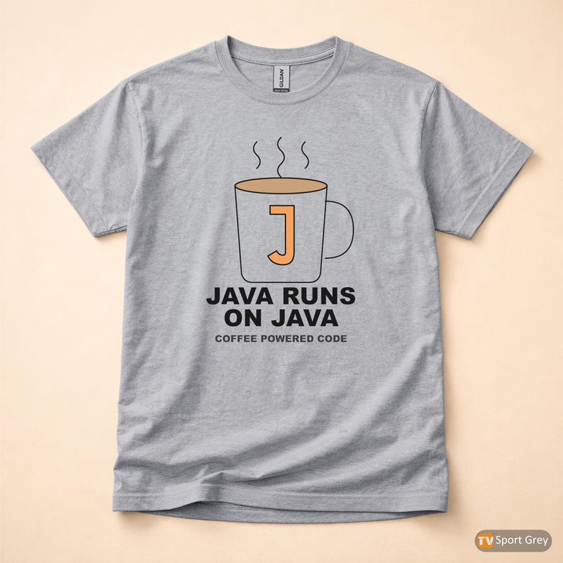 Java läuft auf Java / Programmierer / Entwickler / Kaffeehumor-T-Shirt Bild 8