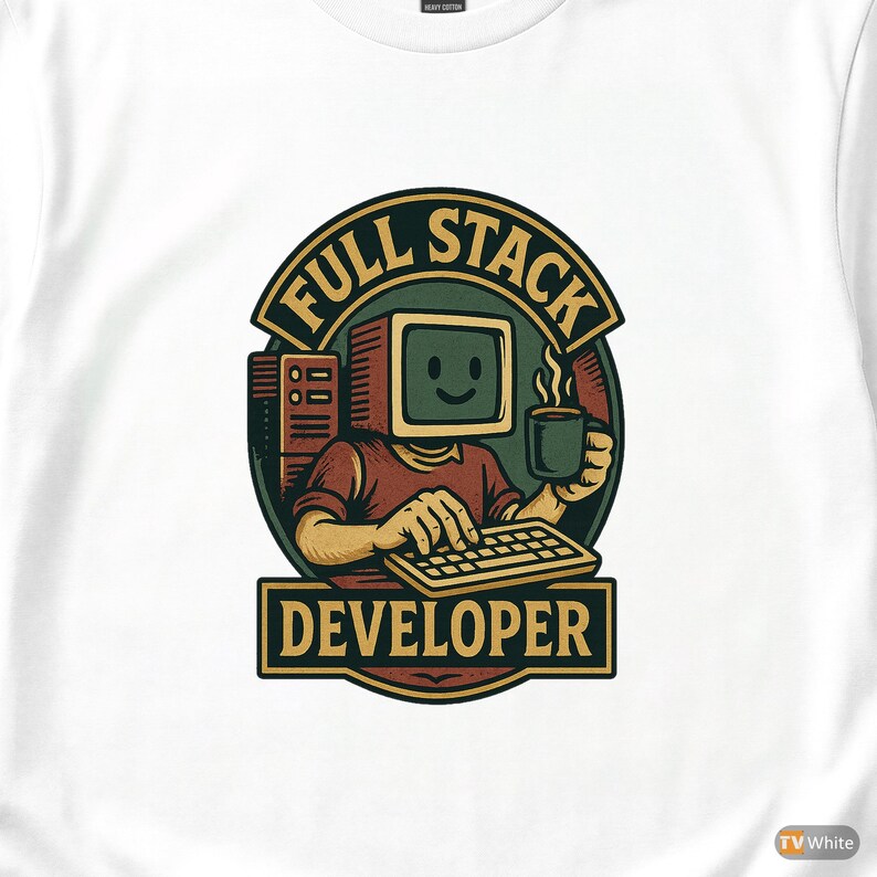 フルスタック開発者／プログラマー向けTシャツ／コーディングユーモア／テクノロジーギフト 画像 2