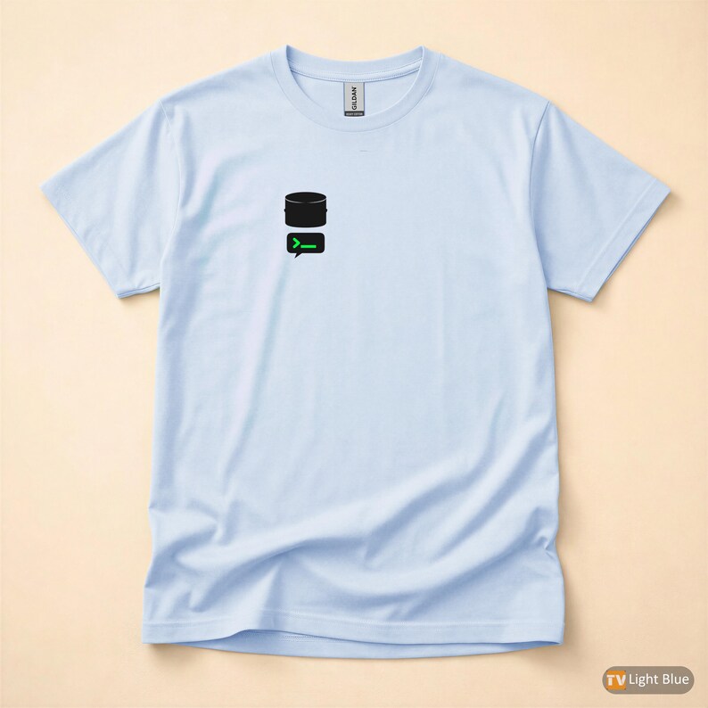 Datenbank-Experte / SQL-Entwickler / Hacker-T-Shirt / Minimalistisches Logo-T-Shirt Bild 9