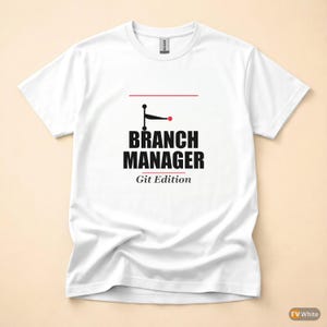 Branch Manager / Git Developer / Software Engineer / Bold Typography Tee image 7