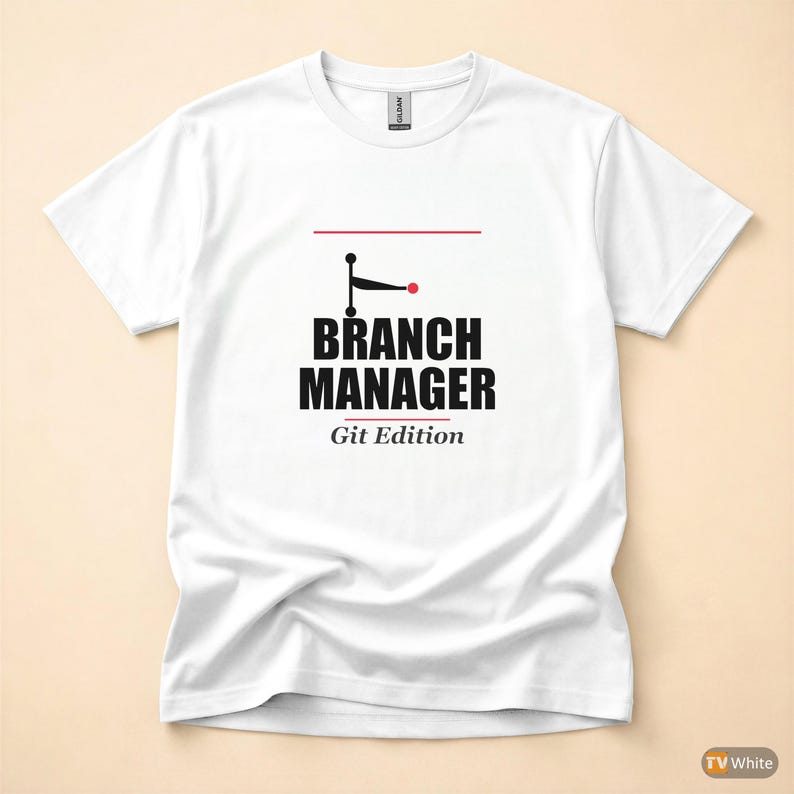 Branch Manager / Git Developer / Software Engineer / Bold Typography Tee image 7